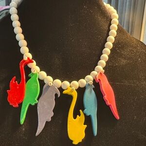 Tatty Devine Colorful bird parrot  Pendant Necklace